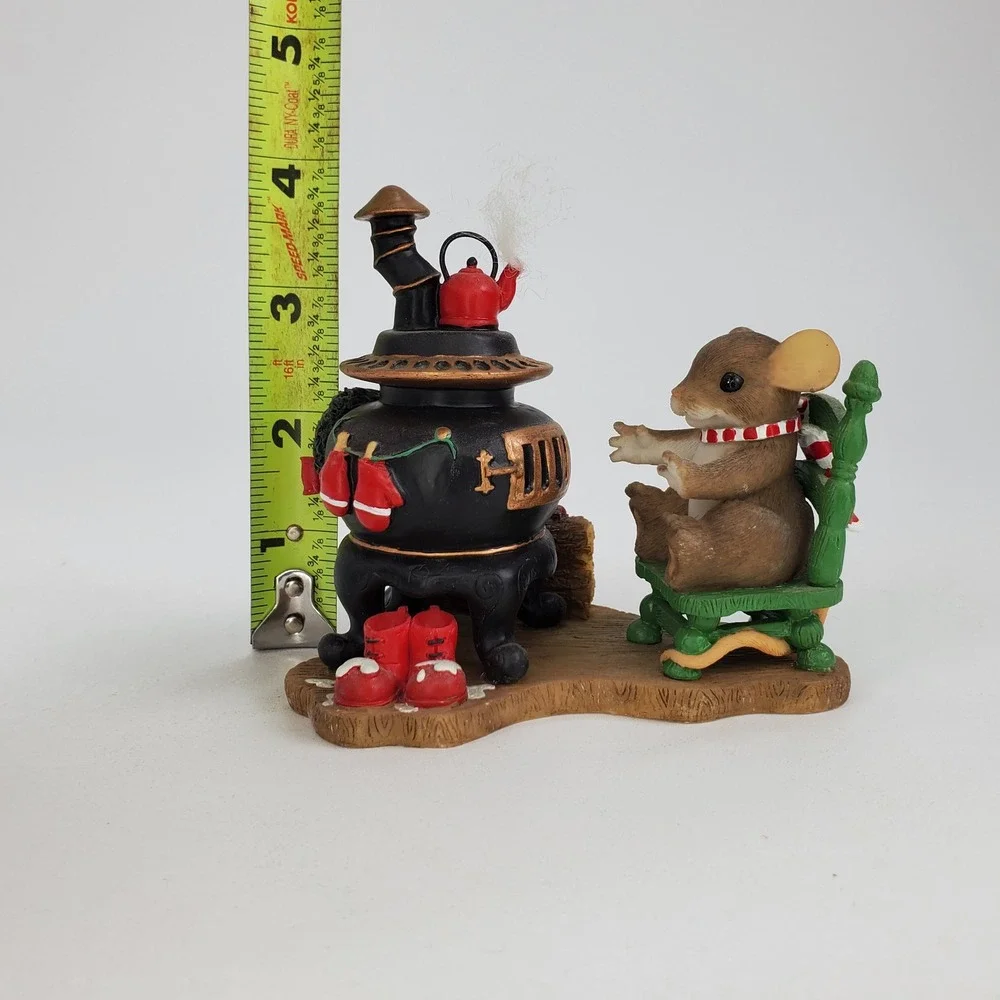 Charming Tails You Give Me A Warm‎ Feeling Mouse Stove Figurine Fitz and Floyd